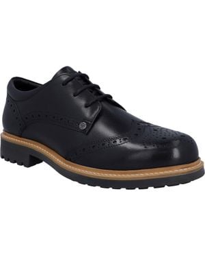HUNTER Cawdor Leder Herren Brogues Schuhe - Blau