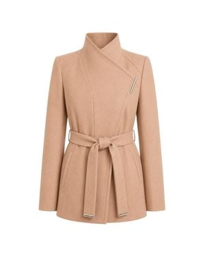 Ted Baker Ross Kurzer Wollmantel - Natur