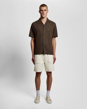 Lyle & Scott Leinen-Mischgewebe-Shorts - Braun
