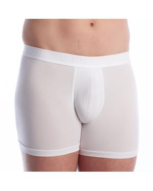 Q En Herren Micromodal Elastische Atmungsaktive Boxershorts Q101 - Weiß