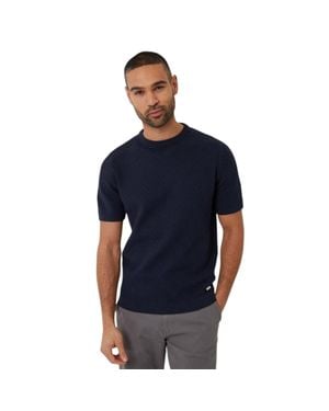 Threadbare T-Shirt Für Herren, Rippenstrick, Regulär - Blau