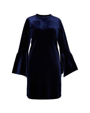 Usha Minikleid Aus Samt Damen - Blau