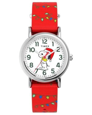 Timex Peanuts Weekender Armbanduhr Tw2Y39500 - Rot