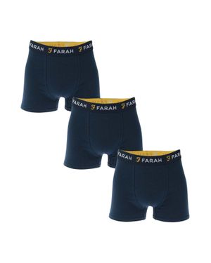 Farah Boxershorts Für Herren (3Er-Pack) - Blau