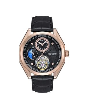 Heritor Heritor Automatikuhr Antoni Mit Lederarmband - Mettallic