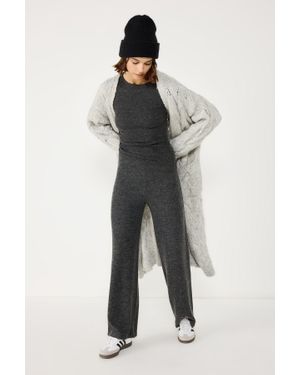 No Matter What Baumwoll-Weitbein-Hose - Grau
