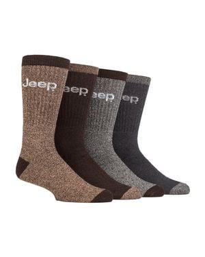 Jeep Herren 4Er-Pack Recycled Cotton Stiefelsocken - Braun