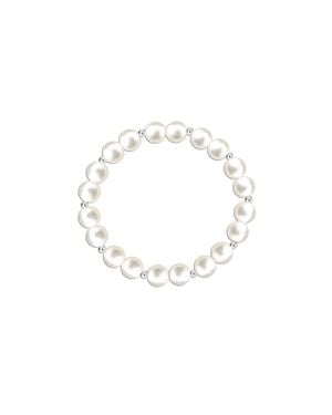 Bibei Damen Elastisches Perlenarmband Aus 925 Sterling Silber Bipu014 - Mettallic