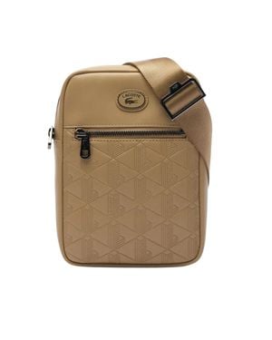 Lacoste Ranzen, Monogramm, Leder - Natur