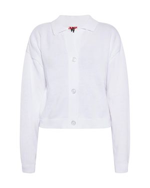 myMo Strickjacke Damen Weiss - Weiß