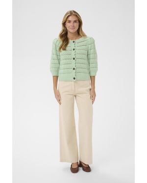 Saint Tropez Strickjacke Riversz Strickjacke Gerade Passform - Grün