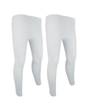 THMO 2Er-Pack Damen Thermo-Hosen Leggings Für Den Winter - Weiß