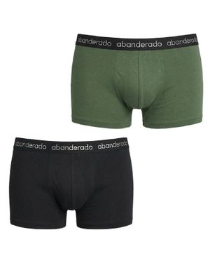 Abanderado 2Er-Pack Herren Elastische Baumwoll-Boxershorts Aa596 - Grün
