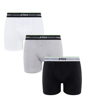 Prince Performance Range 3 Pack Schwarz Grauer Weiße Herren Boxer Muxpr063