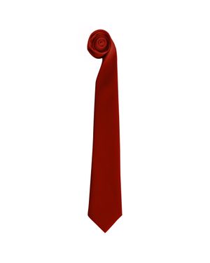 PREMIER Herren Krawatte, Unifarben - Rot