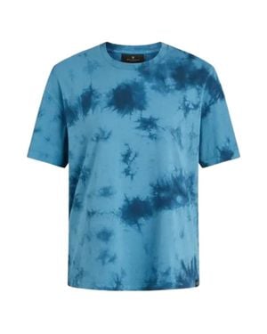 Belstaff Wave Dye Ride Ozeanblaues T-Shirt