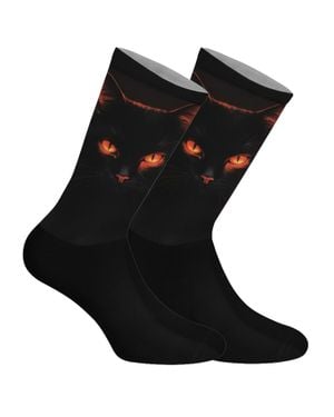 Jenes Socks Lustig Bedruckte Lange Socken Für Herren Und Damen - Schwarz