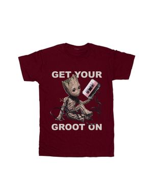 Marvel "Guardians Of The Galaxy Get Your Groot On" T-Shirt Für Damen (Burgunderrot)