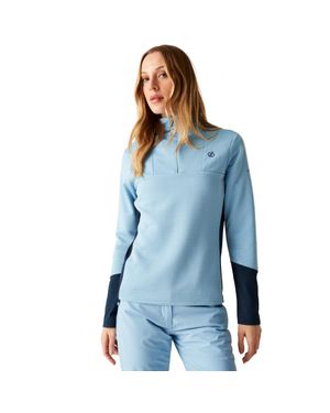 Dare 2b Midlayer Für Damen, Mit Kurzem Reißverschluss, Core Stretch (Gletschersee/Marine) - Blau