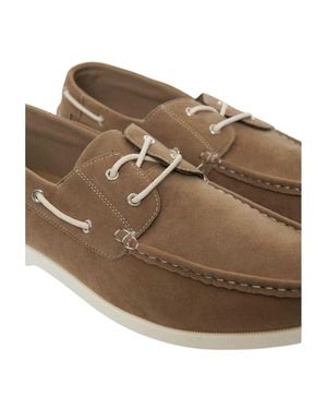 Threadbare "Amis" Bootsschuhe Für Herren, Wildleder, Mokassin-Spitze (Steinfarben) - Braun