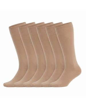 Kisses&Love 6 Paar Herren Business-Socken Kl66030 - Natur