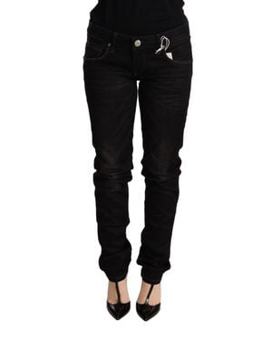 Acht Skinny Jeans Im Freizeitstil - Schwarz