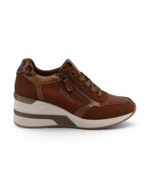 Mustang Damen Tan Cream Platform Sneaker Trainer Freizeitschuhe – M0872002 - Braun