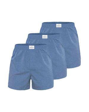 Lakeford & Sons Herren Boxer American Boxershorts Herren 3-Pack - Blau