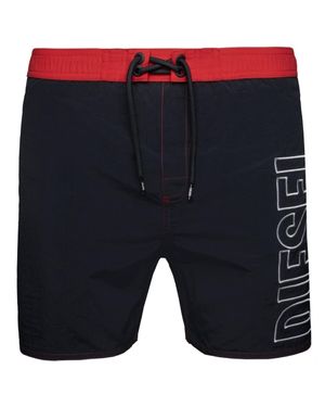 DIESEL Bmbx-Wave 2.017 Schwarze Badeshorts - Blau