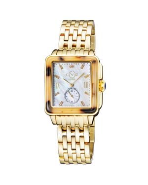 Gevril Gv2 Frauen Schweizer Quarz Bari Schildpatt Perlmutt Zifferblatt Zwei Tone Diamanten Uhr - Mettallic