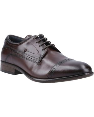 Pod Ralph Leder Herren Kastanienbraune Oxford-Schuhe