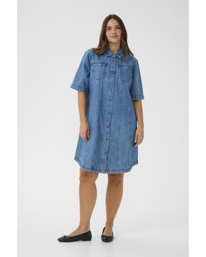 Kaffe Denimkleid Kcvalia Denimkleid Loose Fit - Blau
