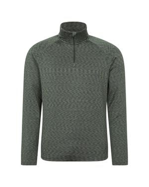 Mountain Warehouse "Power" Midlayer Mit Kurzem Reißverschluss Für Herren (Khakigrün)