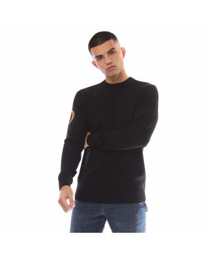 Fred Perry "Laurel Wreath" Pullover Rundhalsausschnitt Für Herren - Schwarz