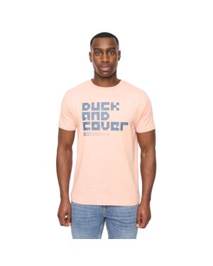 Duck and Cover "Bloxx" T-Shirt Für Herren - Pink