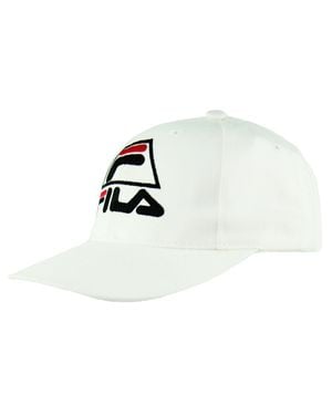 Fila Logo Herren Weißer Hut - Schwarz