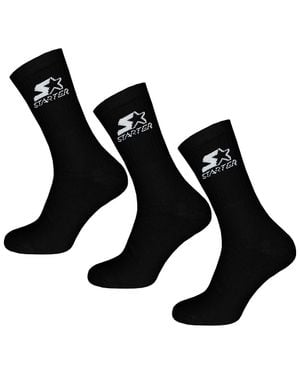 Starter 3Er-Pack Schwarze Lange Crew-Socken Für Herren