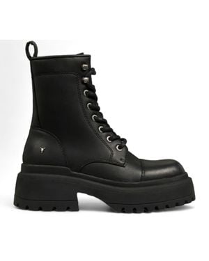 Windsor Smith – Klobige Kampfstiefel Aus Leder – Destroy - Schwarz