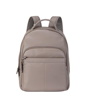 Infinity Leather Echtleder Vintage Rucksack Laptoptasche Reiserucksack - Grau
