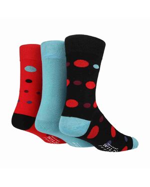 Wildfeet 3Er-Pack Herren Bunte Moderne Muster Bambus Anz Socks - Schwarz