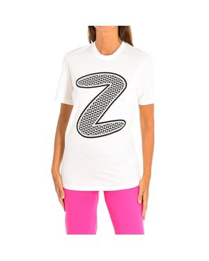 Zumba Damen Kurzarm-Rundhals-Sport-T-Shirt Z2T00164 - Weiß