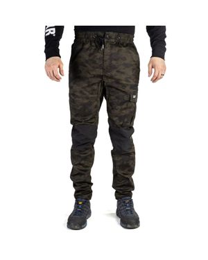 Caterpillar Dynamics Baumwoll Herren Grün Outdoor Hosen - Schwarz