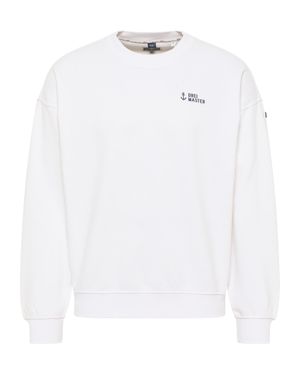 Dreimaster Oversized Sweatshirt Herren Weiss - Weiß