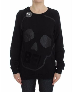 Exte Totenkopf Sweatshirt Mit Grafikdruck - Schwarz