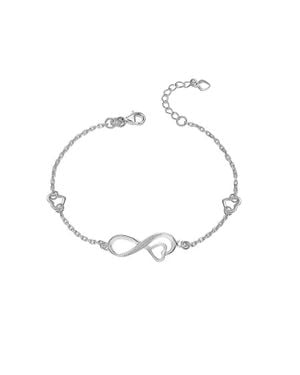 Bibei Damen Unendliches Herzarmband Aus 925 Sterling Bipu015 - Mettallic