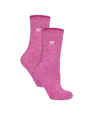 Heat Holders Damen 2Er Pack Merinowoll Thermosocken - Pink