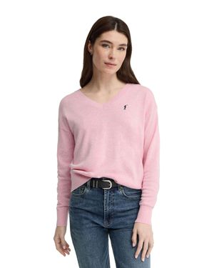 POLO CLUB Pullover Mit V-Kragen Und Rigby Go Logo - Rot
