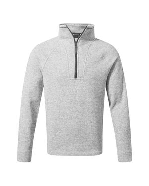 Craghoppers "Wole" Fleece-Oberteil Mit Kurzem Reißverschluss Für Herren (Weiches Meliert) - Grau