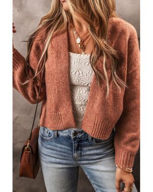 Everyday the Label Cardigan Mit Schlitz Und Uberschnittenen Schultern Vorne - Blau