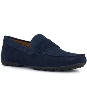 Geox U Kosmopolis + Grip Leder Herren Slipper - Blau